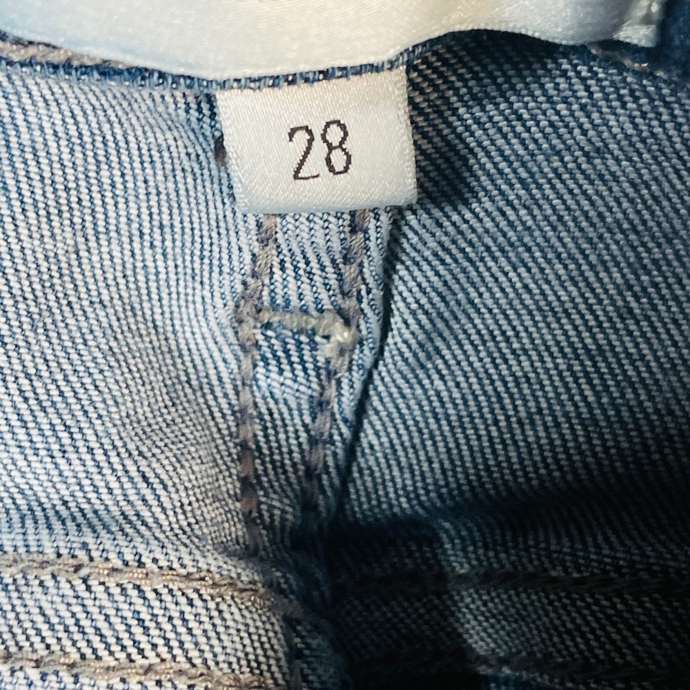 AGOLDE Sophie High Rise Skinny Jeans Womens 28 Blue Raw Hem Stretch A018-3005 - Picture 6 of 12